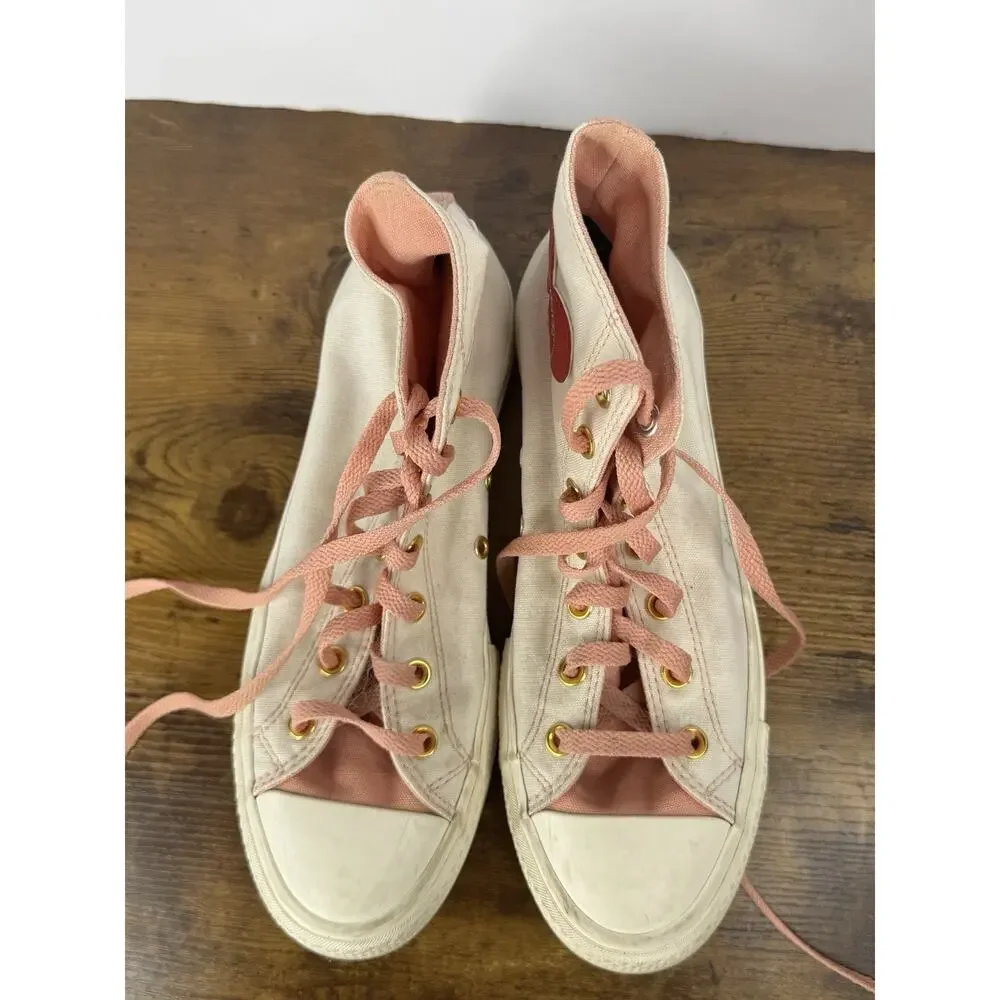 Converse Chuck Taylor Lift Heart Platform High Tops Womens 9.5 Pink 171209C